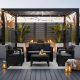 Set de mobilier de grădină, culoare negru/gri închis. COLUMBIA