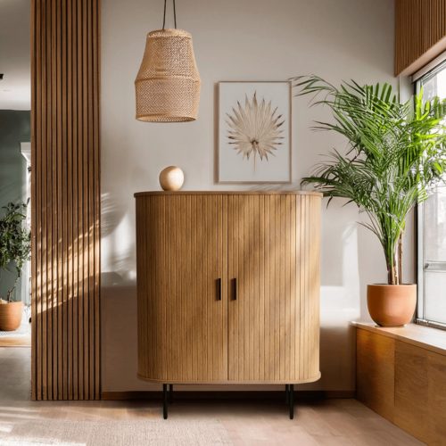 Comodă înaltă stejar TRISH 100 cm