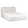 Pat HAGA 160x200 crem bouclé cu ladă de depozitare
