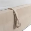Pat HAGA 160x200 crem catifea cu ladă de depozitare