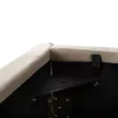 Pat HAGA 160x200 crem catifea cu ladă de depozitare