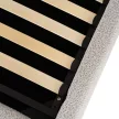 Pat HAGA 160x200 gri bouclé cu ladă de depozitare