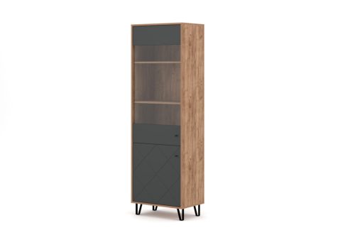LUNA MIDI B Comodă Sonoma/Alb Mat