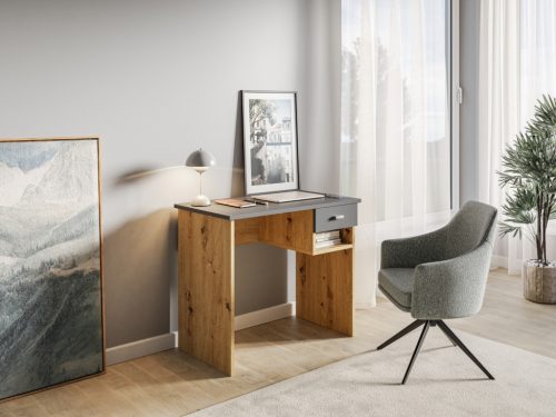 Birou COLIN cu 1 sertar, stejar Artisan/antracit