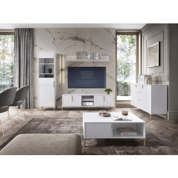 Suport TV FLINN FL01 în culoare albă