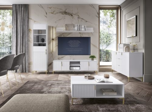 Suport TV FLINN FL01 în culoare albă