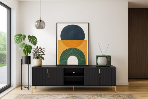 Suport TV FLINN FL01 în culoare neagră