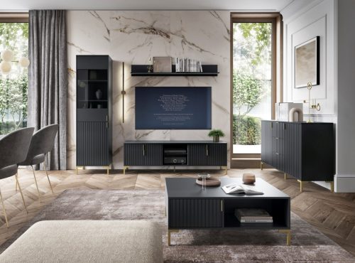 ARCO Comodă înaltă în alb mat.