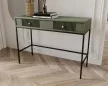 Masa de toaletă cu 2 sertare, Smoke Green/negru/auriu
