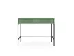 Masa de toaletă cu 2 sertare, Smoke Green/negru/auriu