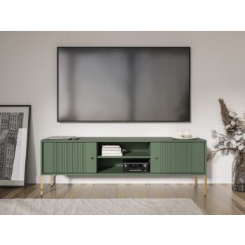 Suport TV în culoare verde/auriu. ISEO IS01. 155 cm