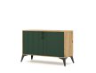 Comodă LUGO LU02 în finisaj stejar artisan/verde închis