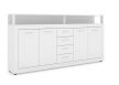 Comodă XXL/LUNA 4U4S alb/alb