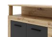 Comodă XXL/LUNA în culorile Stejar Artisan/Negru