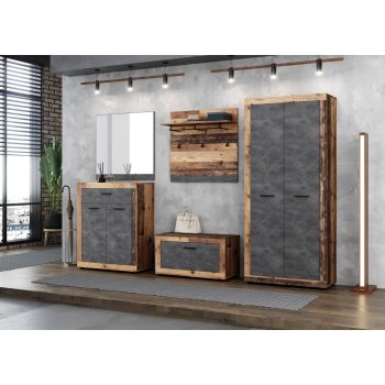 Oglindă de perete, culoare Beton, LUNA2