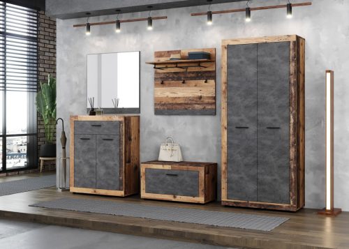 Oglindă de perete, culoare Beton, LUNA2