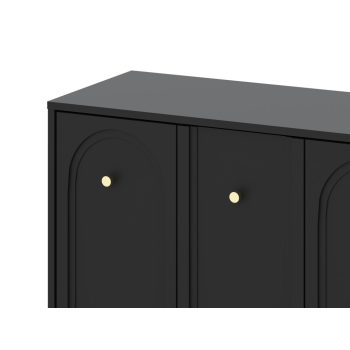 Comodă Negru/Auriu. MAZOMA KOMODA 4D