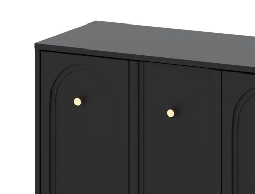 Comodă Negru/Auriu. MAZOMA KOMODA 4D