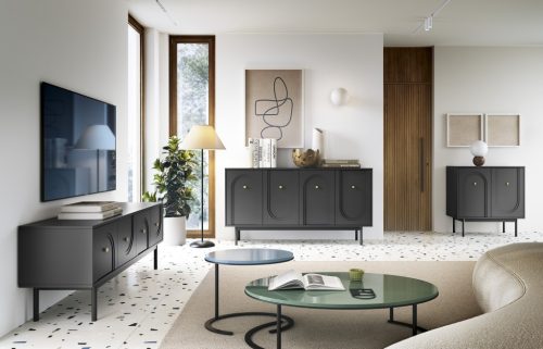 Noptieră negru/auriu MAZOMA