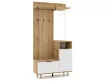 Mobilier hol Nordic C, culoare stejar Evoke / Tabilla / alb