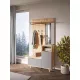 Set mobilier pentru hol în combinația de culori stejar Evoke / tablila / grafit – NORDIC C