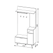 Set mobilier pentru hol în combinația de culori stejar Evoke / tablila / grafit – NORDIC C