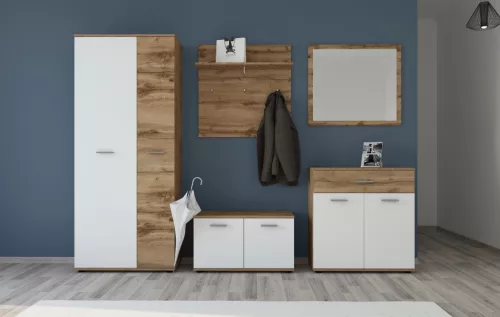SANTO Mobilier  Pentru Hol Culoare WOTAN Stejar/Alb Culoare
