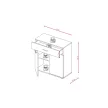 SANTO Mobilier  Pentru Hol Culoare WOTAN Stejar/Alb Culoare