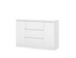 Comodă SIMPLE 120 cm, 2 uși 3 sertare, alb