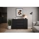 Comodă SIMPLE 120 cm 2 uși 3 sertare negru