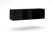 VIVIEN 03 Dulap suspendat, negru/negru lucios