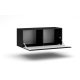 Dulap TV suspendat, culoare negru / negru lucios. VIVIEN 01.