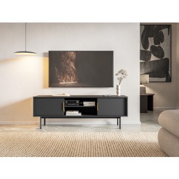Comodă TV de culoare neagră. VIVA RTV VI01
