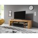 Comodă TV Everest 140 (Hugo) stejar Wotan/negru lucios cu LED, 1K