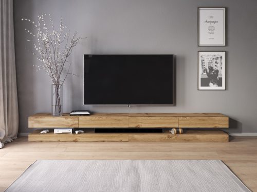 Comodă TV FLY LE DOUBLE, culoare stejar Wotan