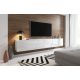 Suport TV alb lucios cu iluminare LED. 240 cm. SLANT 240