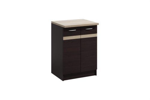 Dulap de bază de bucătărie în culoarea închisă Sonoma. LIVIA LV-11/D 60